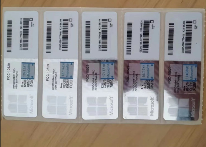 1.0 GHz Red Microsoft Win 11 Pro / Home OEM Key License Sticker التنشيط العالمي عبر الإنترنت