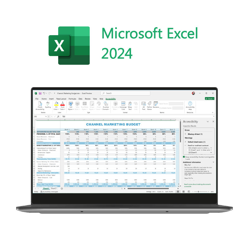 إدارة مكتبك بسهولة مع Microsoft Office 2024 Home and Business Digital Product Key