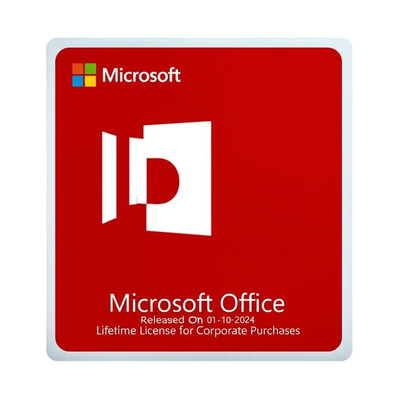 بطاقة فيزيائية Microsoft Office 2024 صدرت في 01-10-2024 ترخيص مدى الحياة لمشتريات الشركات