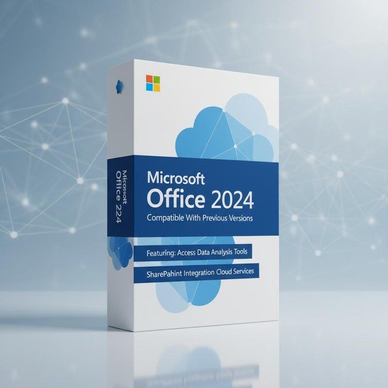 متوافق مع الإصدارات السابقة Microsoft Office 2024 يتميز بأدوات تحليل بيانات Access وخدمات سحابية متكاملة مع SharePoint